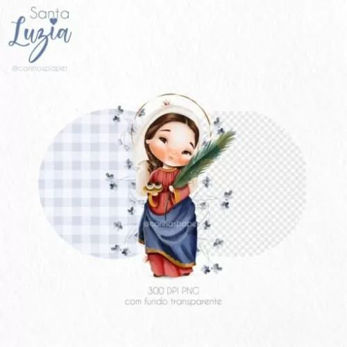 Kit Digital – Ilustrações Santa Luzia (Santinhos) – Carina’s Paper