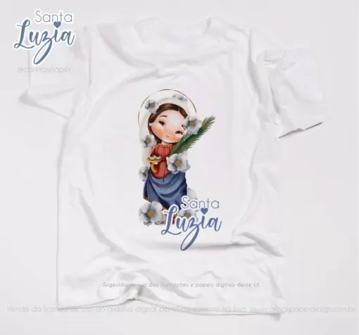 Kit Digital – Ilustrações Santa Luzia (Santinhos) – Carina’s Paper