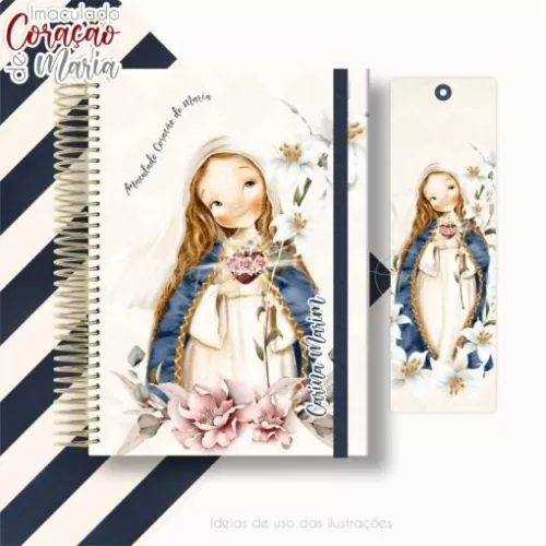 Kit Digital Imaculado Coração de Maria (Santinhos) Carinas Paper