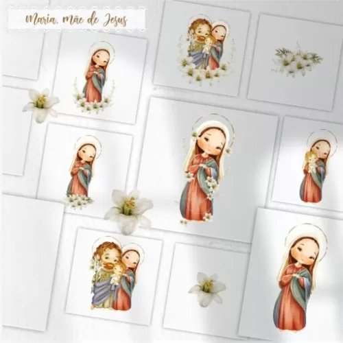 Kit Digital Maria, mãe de Jesus (Santinhos) – Carina’s Paper