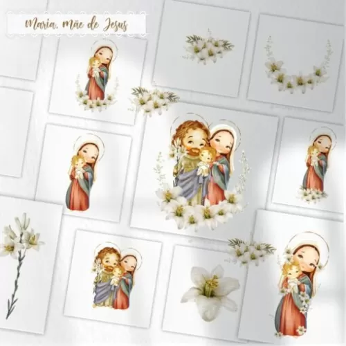Kit Digital Maria, mãe de Jesus (Santinhos) – Carina’s Paper