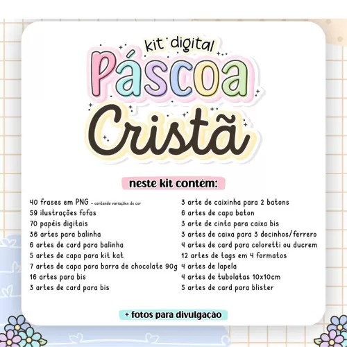 Kit Digital + Mimos Páscoa Cristã 2024 – Letterinhas
