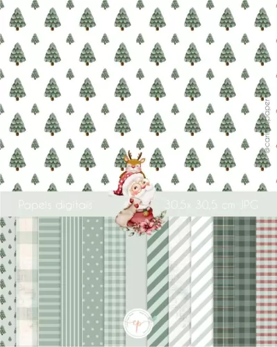 Kit Digital Papai Noel (Carinas Paper)
