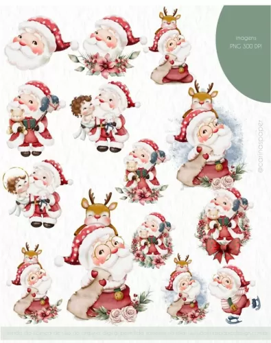 Kit Digital Papai Noel (Carinas Paper)