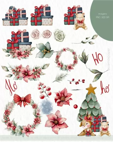 Kit Digital Papai Noel (Carinas Paper)