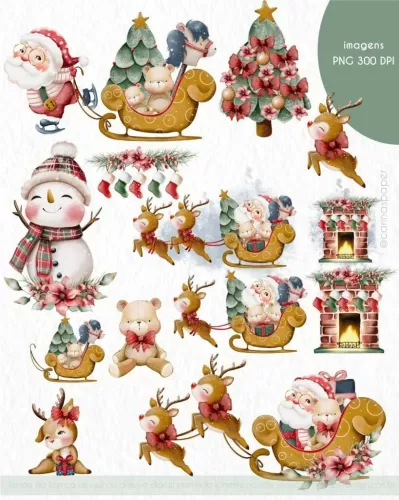 Kit Digital Papai Noel (Carinas Paper)