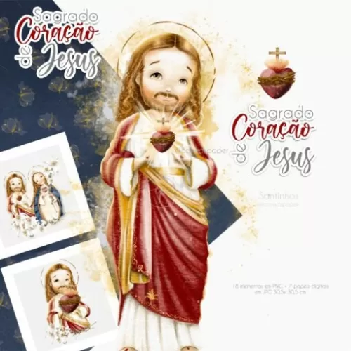 Kit Digital Sagrado Coração de Jesus (Santinhos) – CARINAS