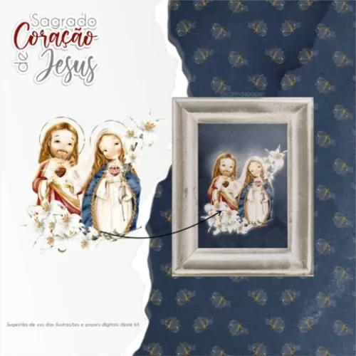 Kit Digital Sagrado Coração de Jesus (Santinhos) – CARINAS