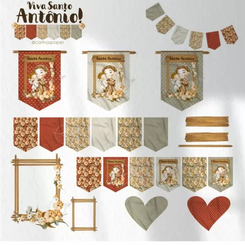 Kit Digital Santo Antônio – Santinhos – CARINAS PAPER
