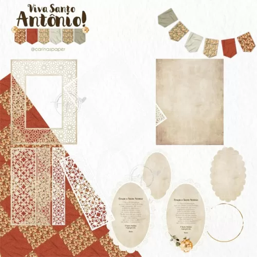 Kit Digital Santo Antônio – Santinhos – CARINAS PAPER