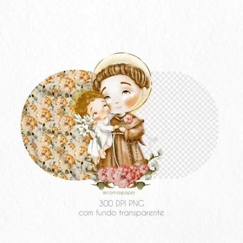 Kit Digital Santo Antônio – Santinhos – CARINAS PAPER