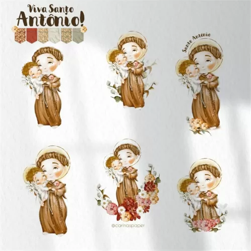 Kit Digital Santo Antônio – Santinhos – CARINAS PAPER