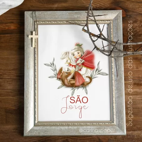Kit Digital São Jorge (Santinhos) – Carinas Paper
