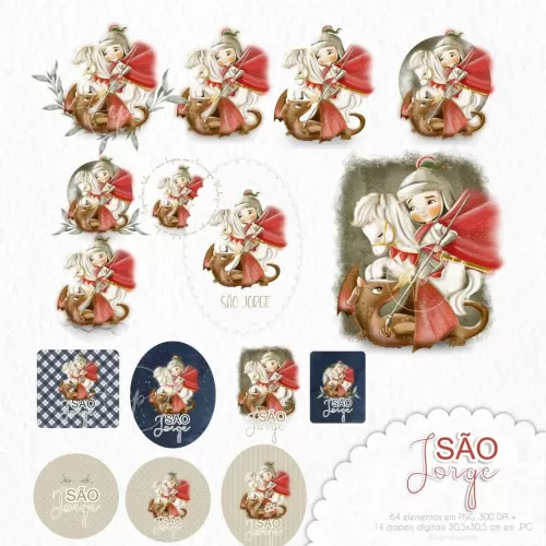 Kit Digital São Jorge (Santinhos) – Carinas Paper