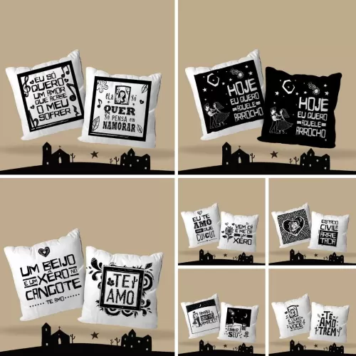 Kit Digital Sublimação Namorados Canecas e Almofadas 