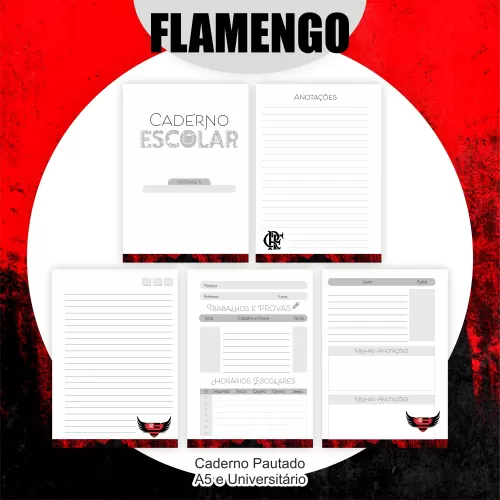Kit Escolar 2024 Saúde Encadernação – Flamengo – Pamella Vieira