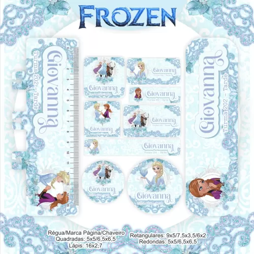 Kit Escolar 2024 Saúde – Encadernação – Frozen – Pamella Vieira