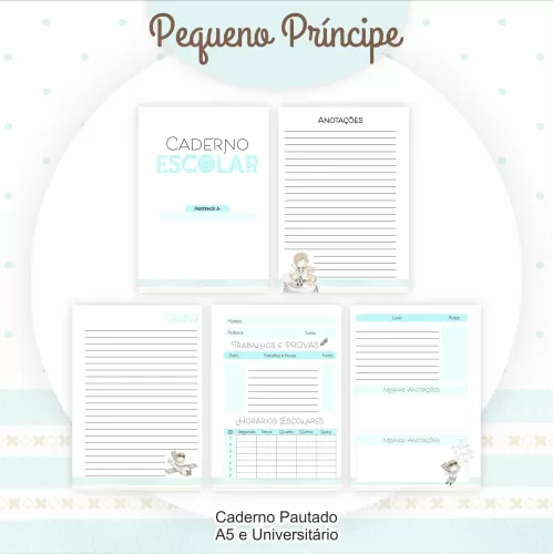 Kit Escolar 2024 Saúde Encadernação – O Pequeno Príncipe – Pamella Vieira