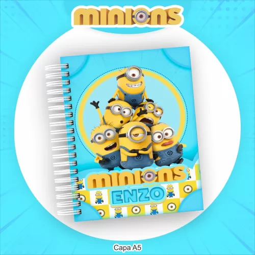 Kit Escolar | Saúde Encadernação 2024 – Minions – Pamella Vieira