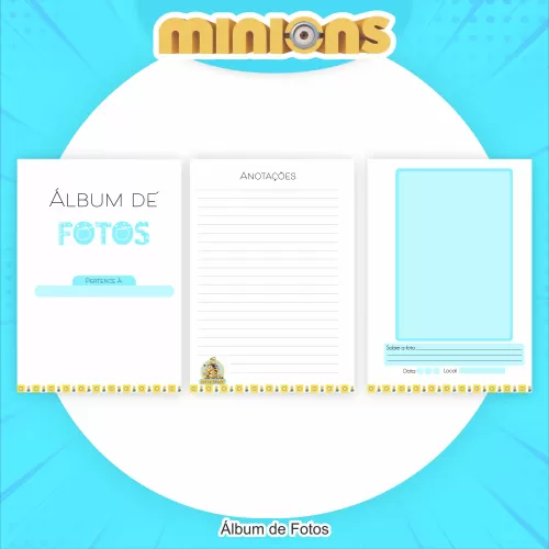 Kit Escolar | Saúde Encadernação 2024 – Minions – Pamella Vieira