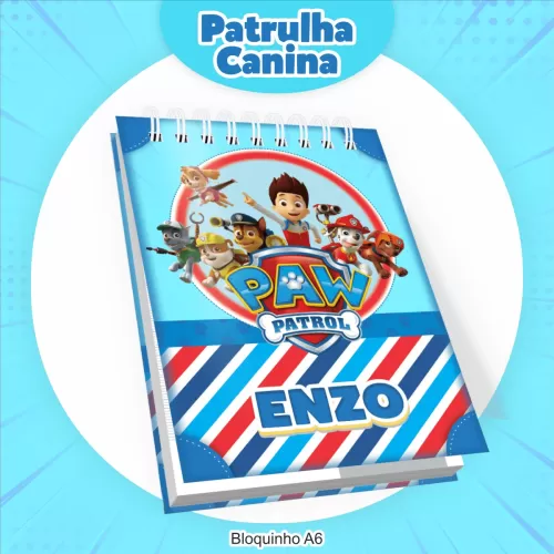 Kit Escolar | Saúde Encadernação 2024 – Patrulha Canina Menino – Pamella Vieira