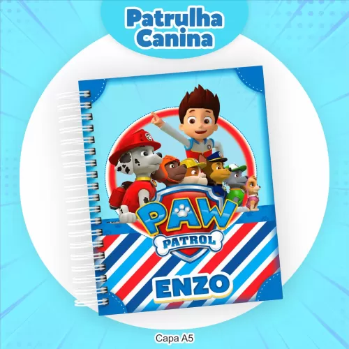 Kit Escolar | Saúde Encadernação 2024 – Patrulha Canina Menino – Pamella Vieira