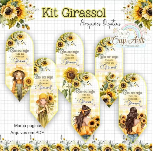 Kit Girassol – Encadernação – Ateliê Da Crys