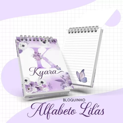Kit Maternidade - Alfabeto Lilás 2024 - Meninas - Encadernação 2024