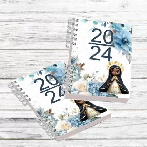 Kit Nossa Senhora Aparecida para Agenda 2024 - Caneca - Bloquinhos