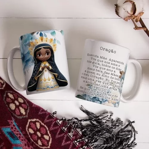 Kit Nossa Senhora Aparecida para Agenda 2024 - Caneca - Bloquinhos