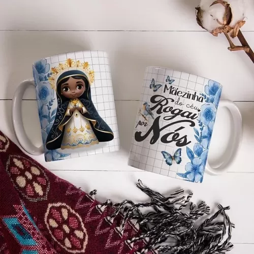 Kit Nossa Senhora Aparecida para Agenda 2024 - Caneca - Bloquinhos