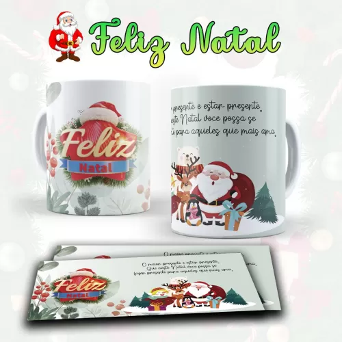 Kit arte pronta Estampas para canecas Natal – 01 – Lydiane