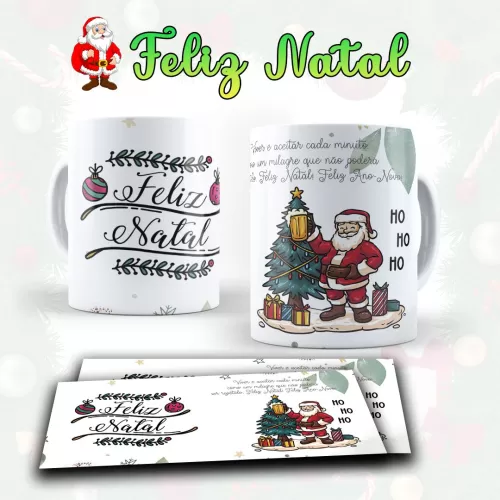 Kit arte pronta Estampas para canecas Natal – 01 – Lydiane
