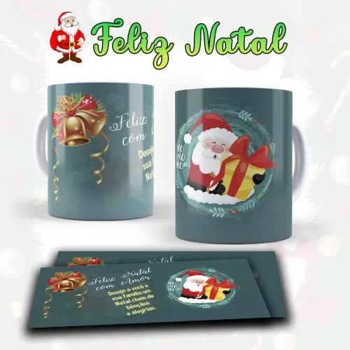 Kit arte pronta Estampas para canecas Natal – 01 – Lydiane