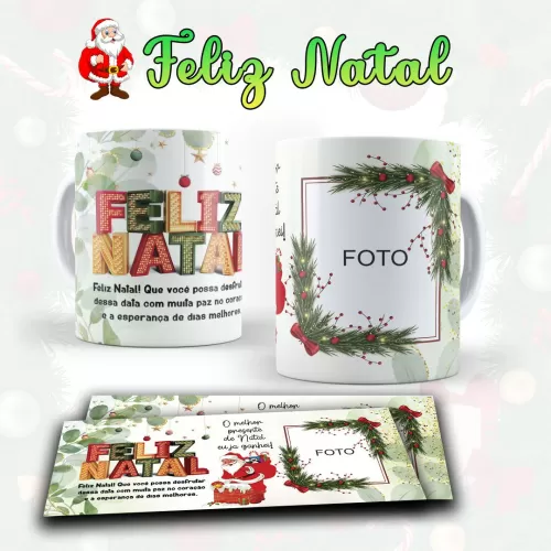 Kit arte pronta Estampas para canecas Natal – 01 – Lydiane