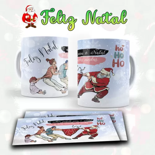 Kit arte pronta Estampas para canecas Natal – 01 – Lydiane