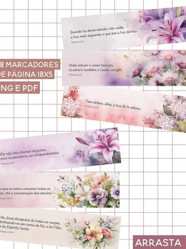 Kit digital papéis de carta e marcadores de página- Versículos bíblicos – AMORA KRAFT