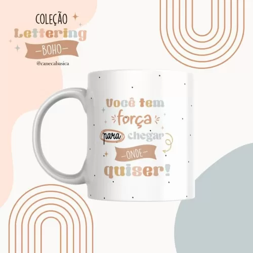 Lettering Boho – Artes Canecas + Frases Soltas (Caneca Criativa)