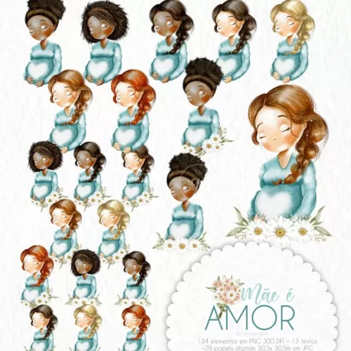 Mega Kit Digital Mãe é Amor – Carinas Paper