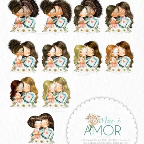 Mega Kit Digital Mãe é Amor – Carinas Paper