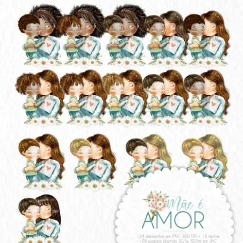 Mega Kit Digital Mãe é Amor – Carinas Paper