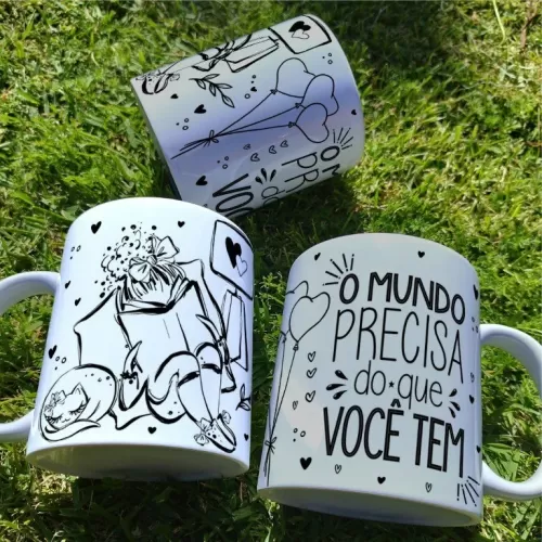 Minimalista Menina Sonhadora – Estampas Canecas (Yukina)