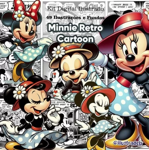 Minnie Retro Cartoon – Kit Digital