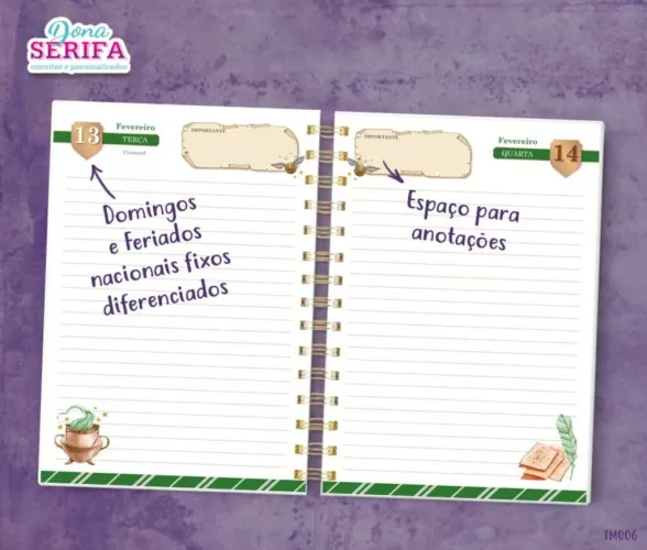Miolo Agenda 2024 Harry Potter – (Dona Serifa)