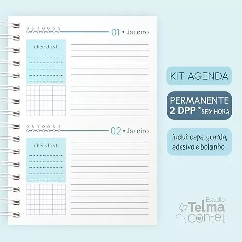 Miolo Agenda Permanente Neutra 2DPP – Estúdio Telma Contel