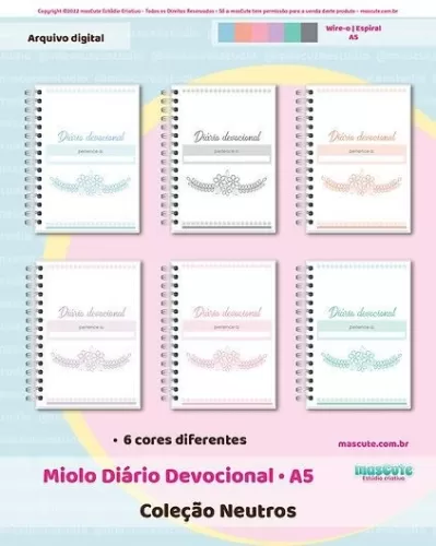 Miolo Diário Devocional | A5 | Neutros