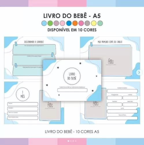 Miolos Livro do Bebê 10 Cores (Arquivos da Lari)