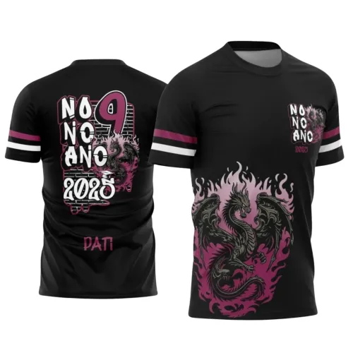 Nono Ano 2025 – Camiseta Escolar com Estilo Dragão