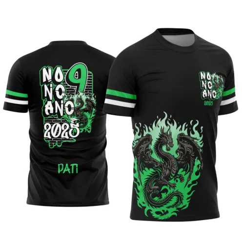 Nono Ano 2025 – Camiseta Escolar com Estilo Dragão Nono Ano 2025 – Camiseta Escolar com Estilo Dragão