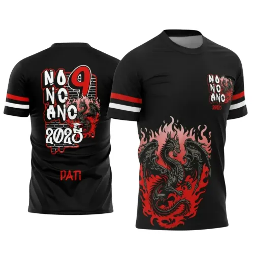 Nono Ano 2025 – Camiseta Escolar com Estilo Dragão